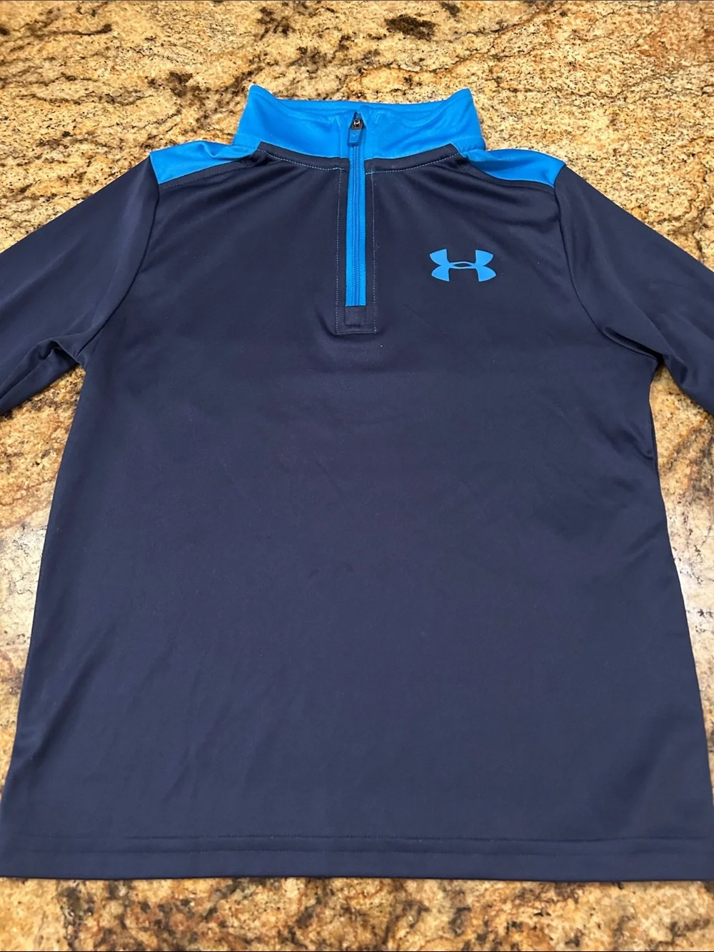 Under Armour Boys' Navy and Blue Quarter-Zip Tops Trio